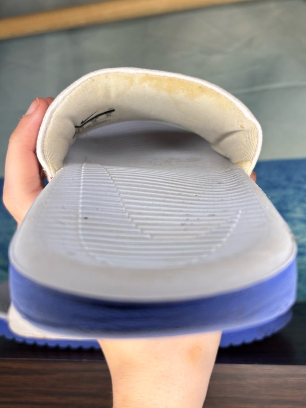 Nike Kids Kawa White and Pink Slides - Picture 7 of 10